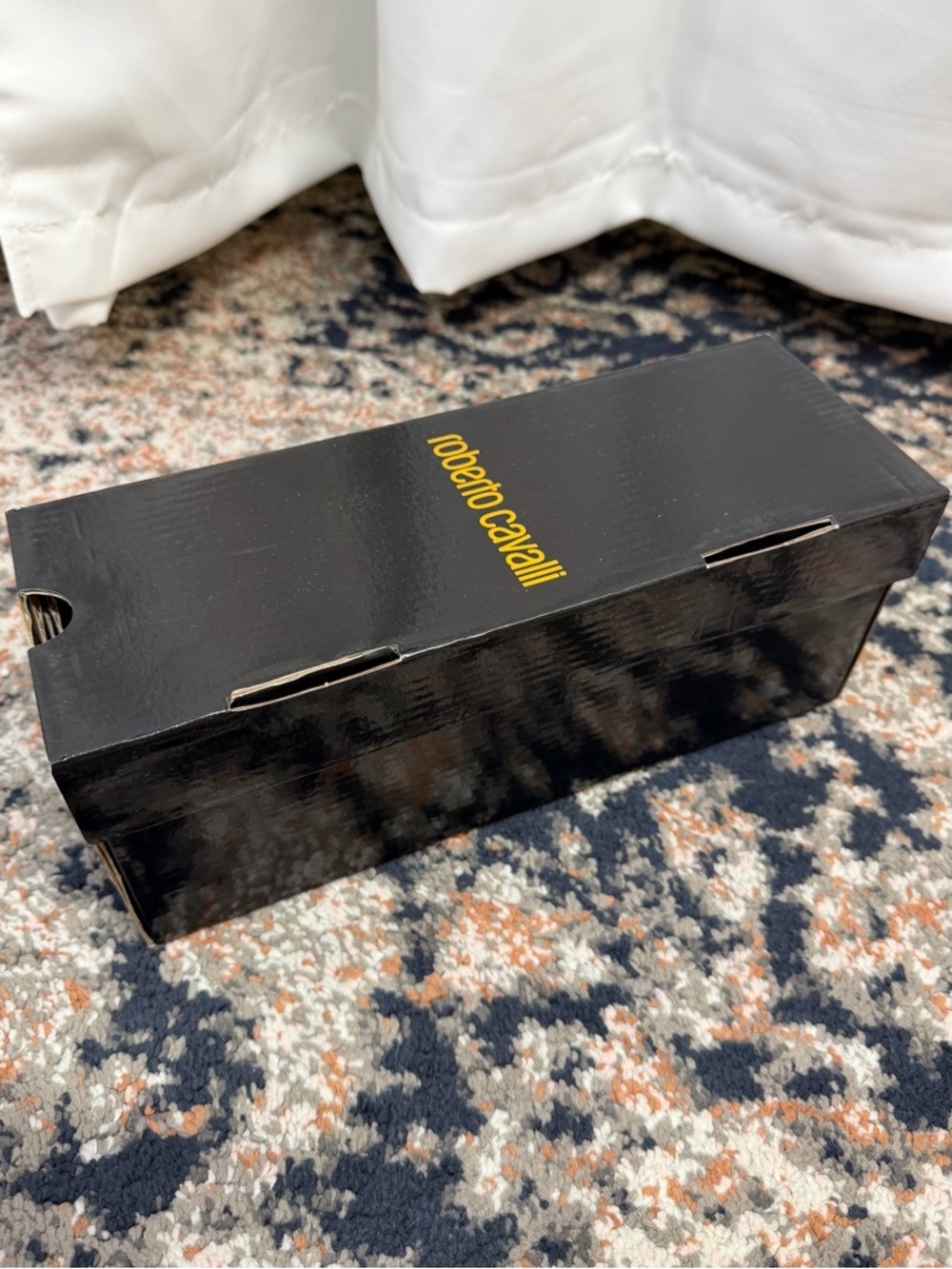 NWT Roberto Cavalli ‘Printed Embossed Rubber Slides’ in Black Size 4 - Picture 5 of 12